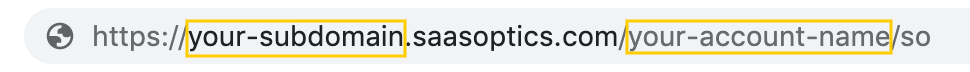 SaaSOptics URL format.